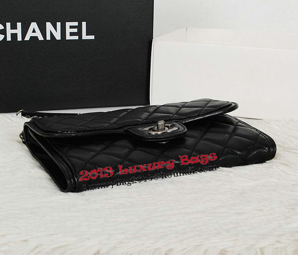 Chanel Classic Flap Bag Sheepskin Leather A66331 Black