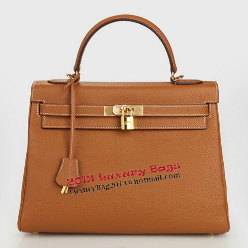 Hermes Kelly 32cm Shoulder Bag Wheat Original Leather K32 Gold