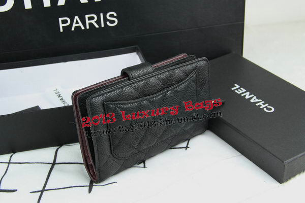 Chanel Matelasse Bi-Fold Wallet in Original Cannage Pattern A48667 Black