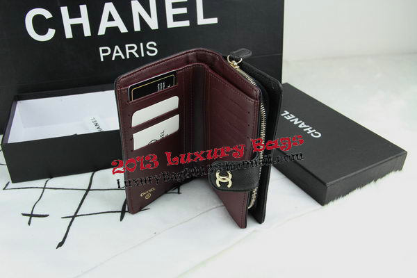 Chanel Matelasse Bi-Fold Wallet in Original Cannage Pattern A48667 Black