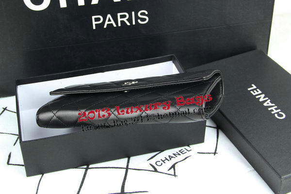 Chanel Matelasse Long Wallet Original Leather A50096 Black