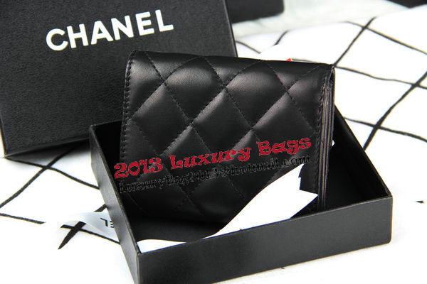 Chanel Matelasse Wallet Original Sheepskin Leater A50082 Black