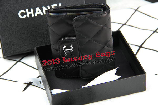 Chanel Matelasse Wallet Original Sheepskin Leater A50082 Black