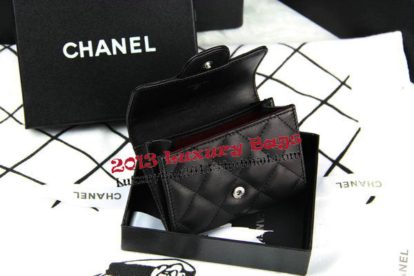 Chanel Matelasse Wallet Original Sheepskin Leater A50082 Black