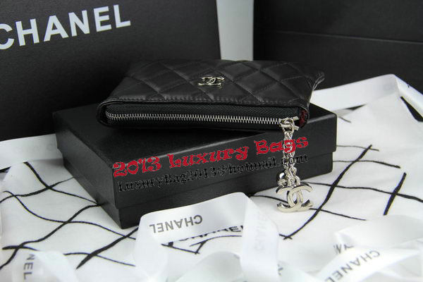 Chanel Matelasse Zip Around Wallet Original Leather A50165 Black