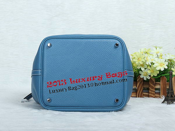 Hermes Picotin Lock MM Bag in Original Leather Blue