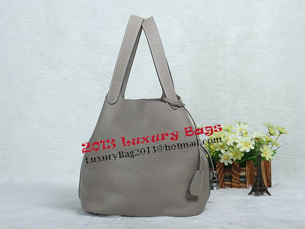 Hermes Picotin Lock MM Bag in Original Leather Grey