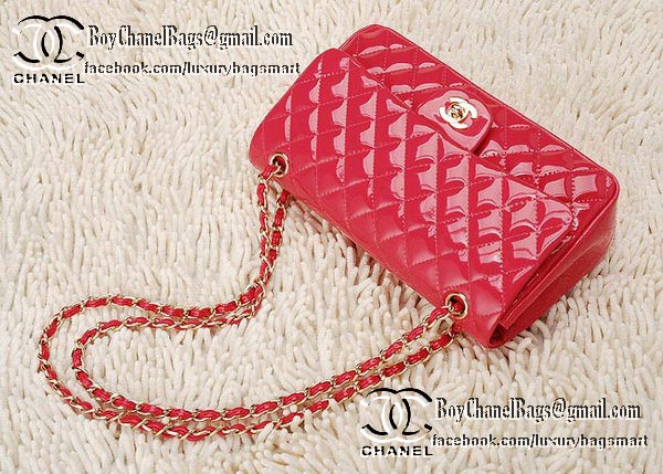 Chanel Classic Flap Bag 2.55 Series Patent Leather CHA1112 Peach