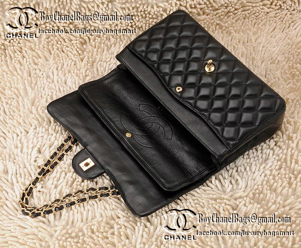 Chanel Classic Flap Bag CHA1113 Black Sheepskin Leather