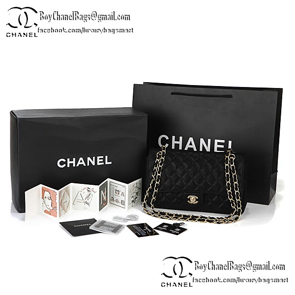 Chanel Classic Flap Bag Grain Leather CHA1113 Black