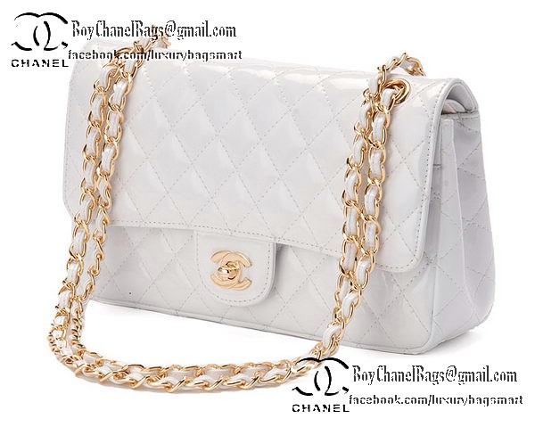 Chanel Classic Flap Bag Patent Leather CHA1113 White