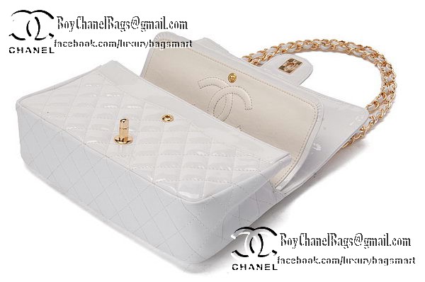 Chanel Classic Flap Bag Patent Leather CHA1113 White