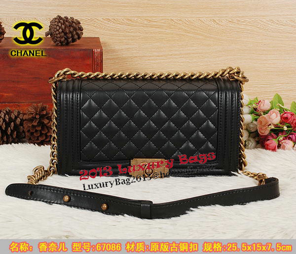 Boy Chanel Flap Shoulder Bag Original Leather CHA68076 Black