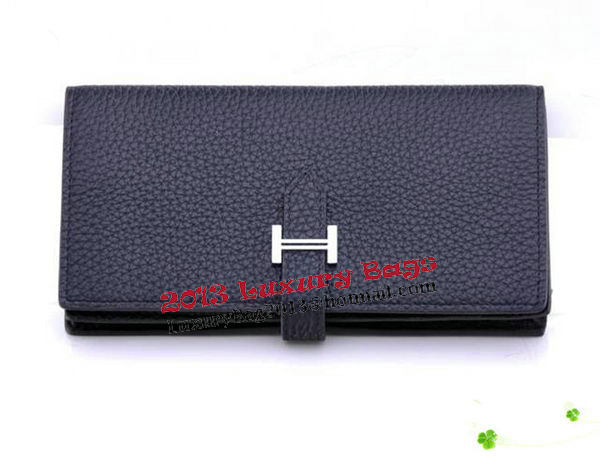 Hermes Bearn Japonaise Bi-Fold Wallet Grainy Leather H68942 Black