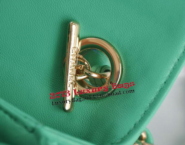 Chanel Classic Top Handle Bag Original Sheepskin Leather CHA92236 Green