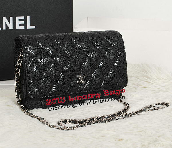 Chanel CHA33814 Original Cannage Leather mini Flap Bag Black