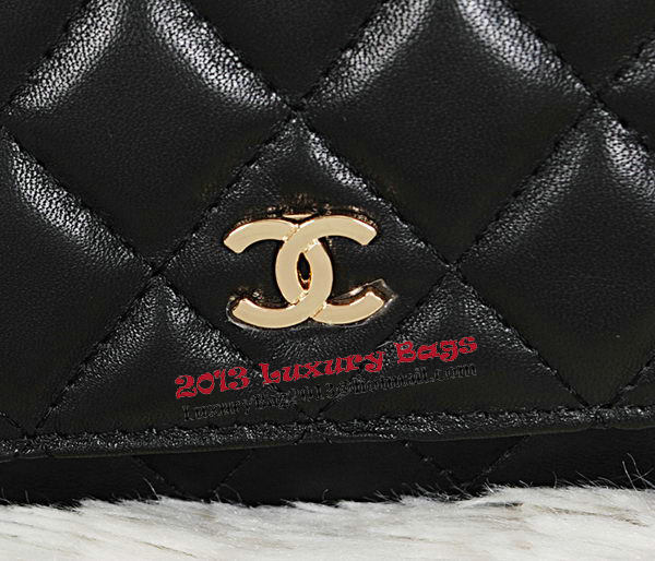 Chanel CHA33814 Original Sheepskin Leather mini Flap Bag Black