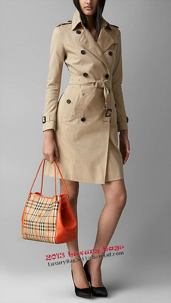 BurBerry Small Haymarket Check Tote Bag B5911 Orange