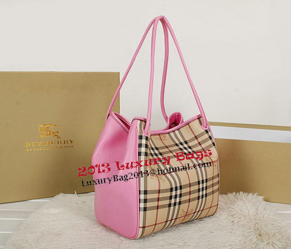 BurBerry Small Haymarket Check Tote Bag B5911 Pink