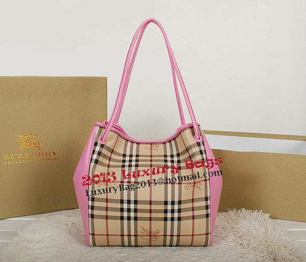 BurBerry Small Haymarket Check Tote Bag B5911 Pink