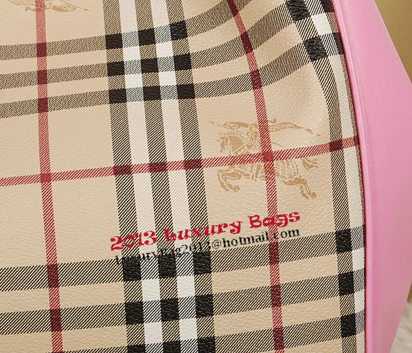 BurBerry Small Haymarket Check Tote Bag B5911 Pink