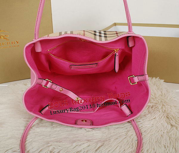 BurBerry Small Haymarket Check Tote Bag B5911 Pink