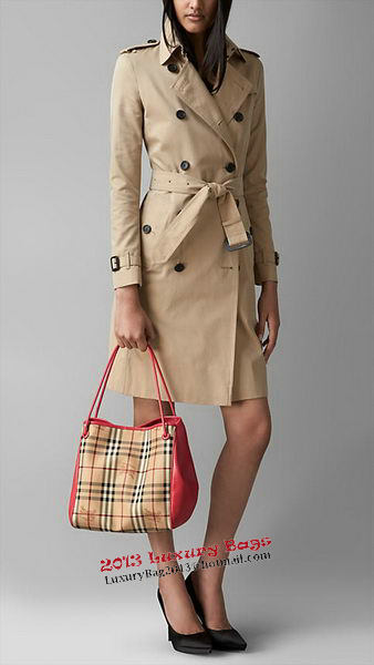 BurBerry Small Haymarket Check Tote Bag B5911 Red