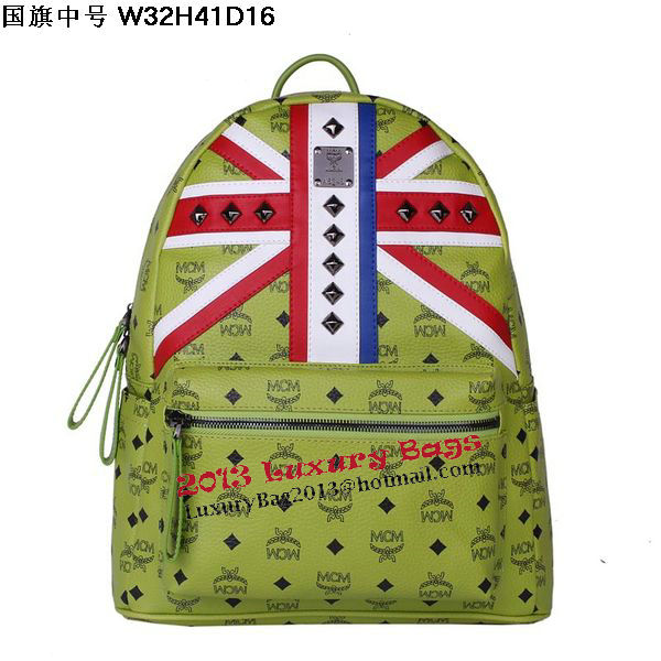 MCM Medium Flag of UK Backpack MC5173 Green