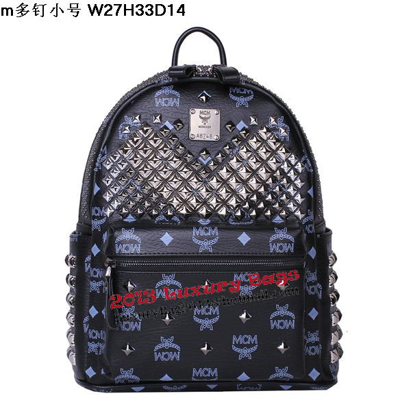 MCM Small Stark Front Studs Backpack MC4237S Black