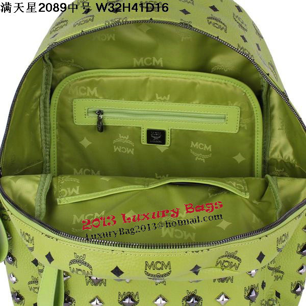 MCM Stark Studded Medium Backpack MC2089 Green