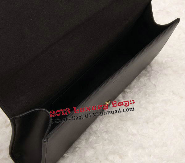 YSL Classic Monogramme Tassel Smooth Leather Clutch Bag Y8908 Black
