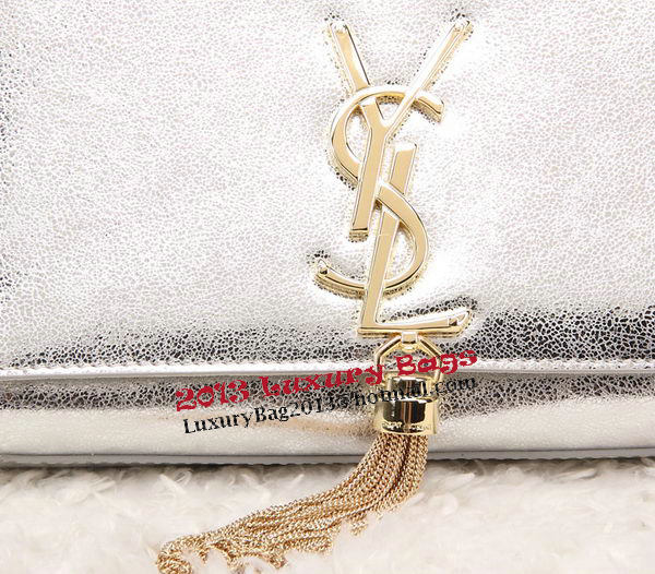 Yves Saint Laurent Monogramme Cross-body Shoulder Bag Silver