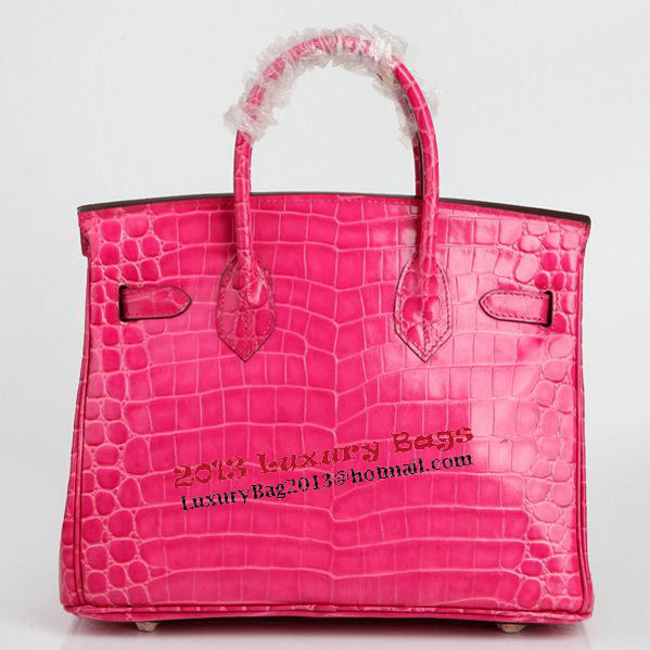 Hermes Birkin 30CM Tote Bags Peach Croco Leather Gold