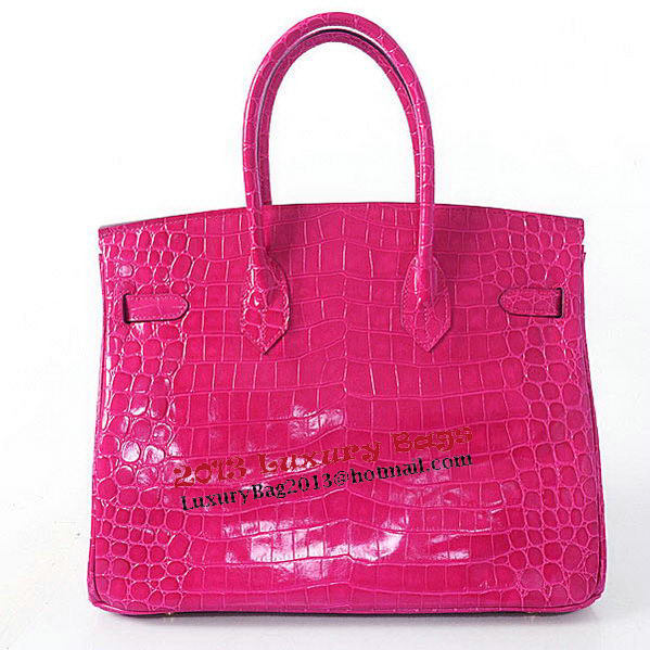 Hermes Birkin 35CM Tote Bag Peach Iridescent Croco Leather Gold