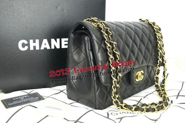 Chanel Jumbo Double Flaps Bag Black Original Leather A36097 Gold