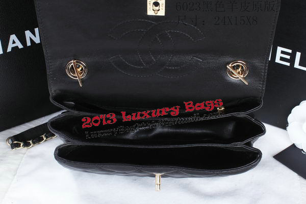 Chanel Classic Top Flap Bag Sheep Leather CHA6023 Black