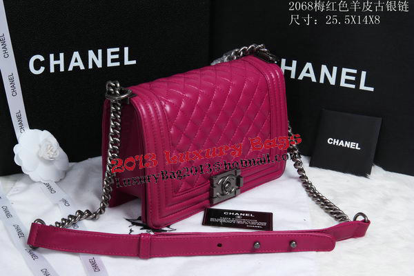 Boy Chanel Flap Shoulder Bag Sheepskin Leather CHA2068 Rosy