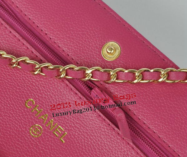 Chanel Flap Shoulder Bag Rose Calfskin Leather CHA33818 Gold