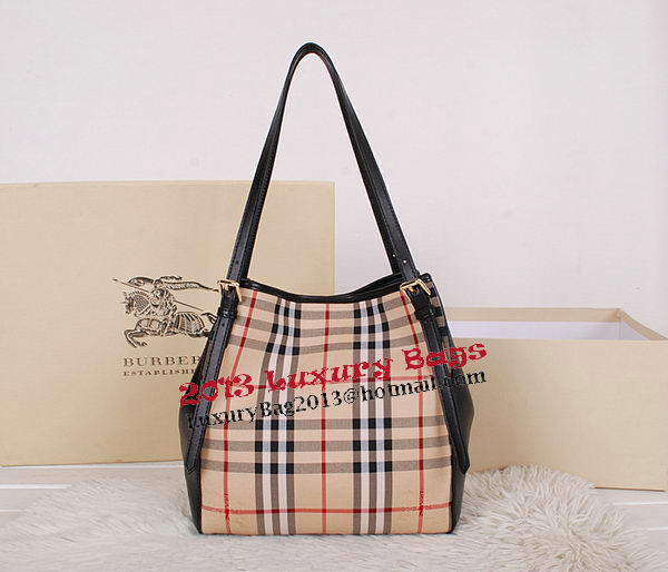 BurBerry Small Haymarket Check Tote Bag B3711 Black