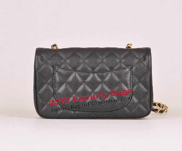 Chanel mini Classic Flap Bag Black Cannage Pattern 1117 Gold