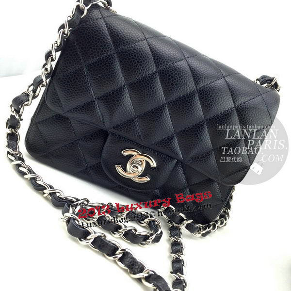 Chanel mini Classic Flap Bag Black Cannage Pattern 1115 Gold