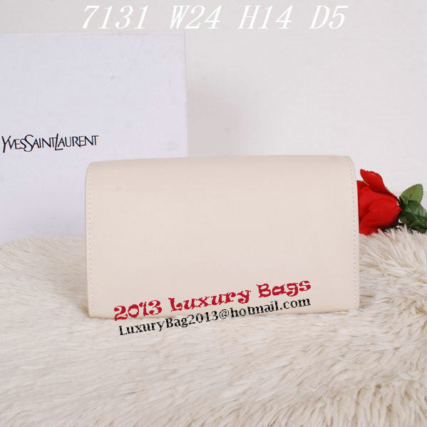 Yves Saint Laurent Classic Monogramme Clutch Y7131 OffWhite