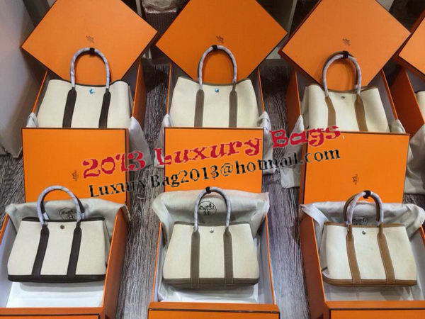 Hermes Garden Party 36CM Bag Canvas Leather H11M Grey