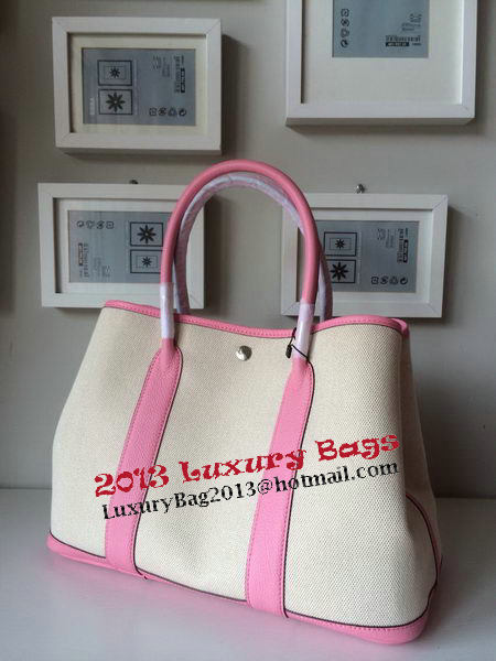 Hermes Garden Party 36CM Bag Canvas Leather H11M Pink