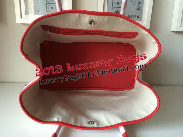 Hermes Garden Party 36CM Bag Canvas Leather H11M Red