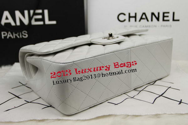 Chanel Classic Flap Bag OffWhite Original Leather CF1113 Silver