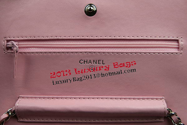 Chanel mini Flap Bag CHA33814 Pink Original Sheepskin Leather Silver