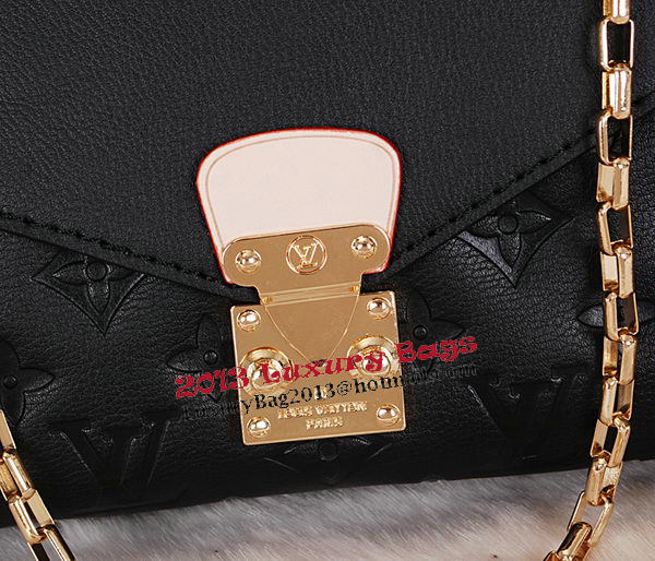 Louis Vuitton Monogram Empreinte Pallas Chain Bag M41202 Black