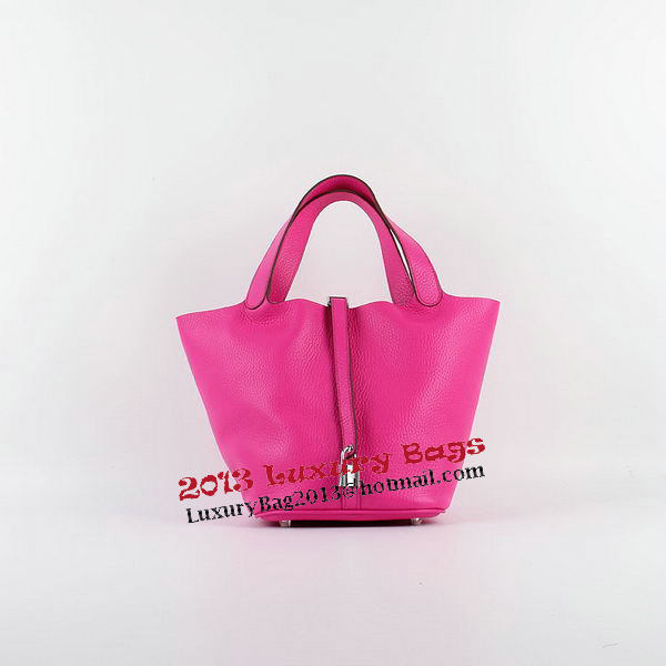 Hermes Picotin Lock PM Bag in Clemence Leather H8615 Rose