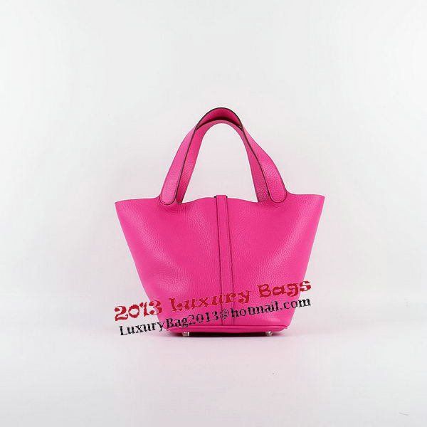 Hermes Picotin Lock PM Bag in Clemence Leather H8615 Rose